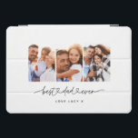 dad cute modern script multi photo gift iPad pro cover<br><div class="desc">Dad cute modern script multi photo gift</div>