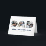 DAD Cutout Photo Collage Happy Father's Day Holiday Card<br><div class="desc">DAD Cutout Photo Collage Happy Father's Day Flat Card. Customisable flat card featuring DAD typography cutout and three photo collage. The texts are fully customisable. Perfect for Father's day and dad's birthdays.</div>