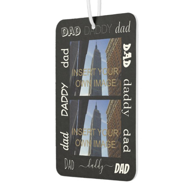 Dad Daddy Custom Two Photo Car Air Freshener (Left)