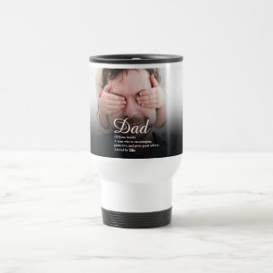 Dad, Daddy, Father Definition Script Photo Travel Mug