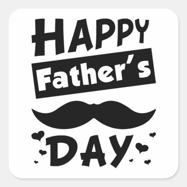 Dad Daddy Father Father's Day Best Funny Gift Idea Square Sticker (Front)