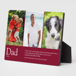 Dad Daddy Father Papa Definition Photos Burgundy Plaque