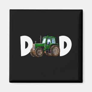 Dad daddy of the birthday boy kid tractor farmer magnet