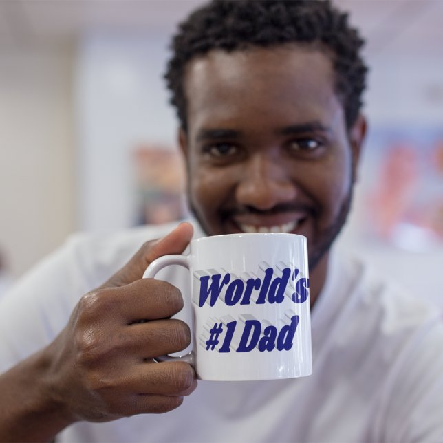 Dad dark blue half text coffee mug (Creator Uploaded)