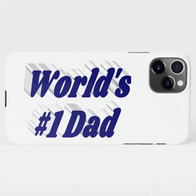 Dad dark blue text Fathers Day iPhone Case (Back Horizontal)