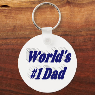 Dad dark blue text  key ring