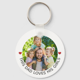 Dad Daughter Custom Photo  Key Ring