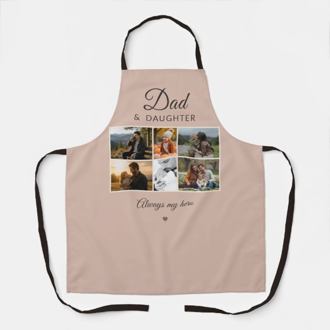 Dad & Daughter Personalised Photo Album Apron (Front)