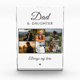 Dad & Daughter Personalised Photo  Block