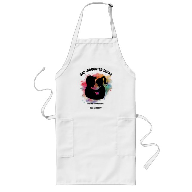 Dad-Daughter Squad - Custom Father and Daughter Long Apron (Front)