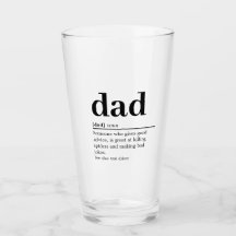 Dad Definition Beer Glass