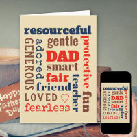 Dad Definition Best Traits Word Cloud Typography