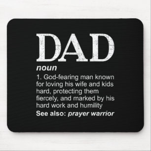 Dad Definition Father#39;s Day Daddy Christian Dad Mouse Pad