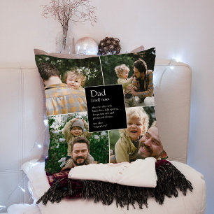 Dad Definition Funny & Heartfelt Family Photo Cushion