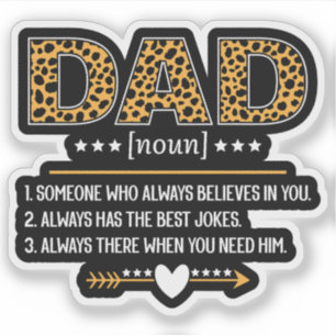 Dad Definition Leopard Print Father's Day Gift