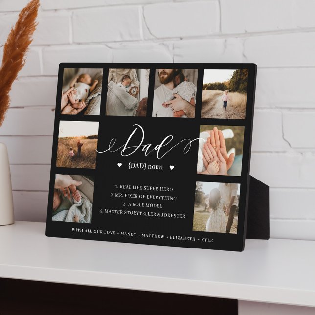 Dad Definition Meaning Fathers Day 8 Photo Collage Plaque (Dad Definition Meaning Fathers Day 8 Photo Collage Plaque)