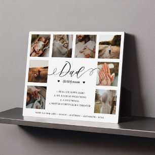 Dad Definition Meaning Fathers Day 8 Photo Collage Plaque