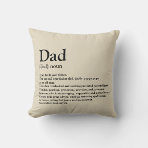 Dad, definition, modern, typography cushion