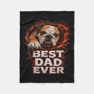 Dad Design Funny Dog Fathers Day From Daughter Fleece Blanket