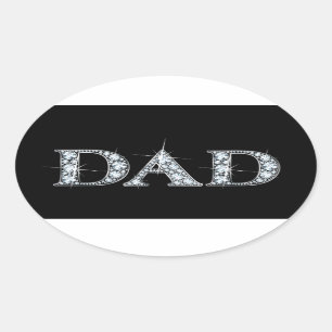 DAD Diamond Bling Sticker
