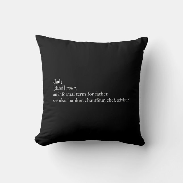 Dad - Dictionary Definition Cushion (Front)