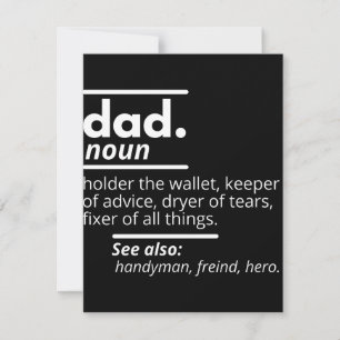 Dad Dictionary Definition - Funny Fathers Day Gift Save The Date