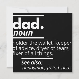 Dad Dictionary Definition - Funny Fathers Day Gift Save The Date