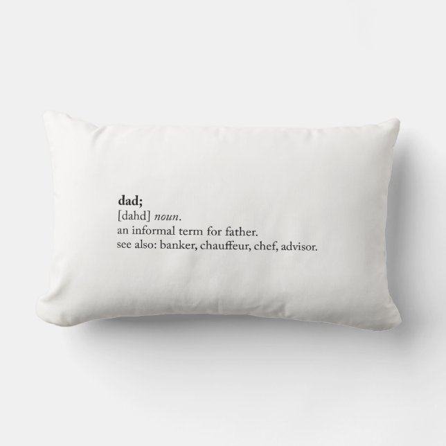 Dad - Dictionary Definition Lumbar Cushion (Front)