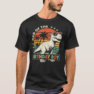 Dad Dinosaur Birthday Boy Mom Matching Family T-Shirt