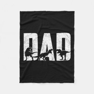 Dad Dinosaur Lover Cool Vintage Mens Fathers Day  Fleece Blanket