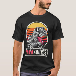 Dad Dinosaur Retro Fathers Day Idea Papasaurus T T-Shirt