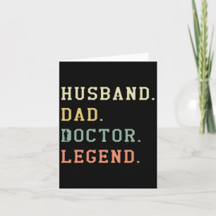 Dad Doctor Legend Retro Physician Medical  Card
