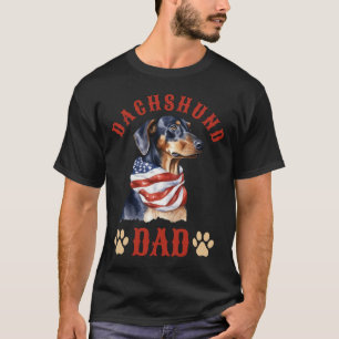 Dad Dog Father's Day 4th Of July T-Shirt