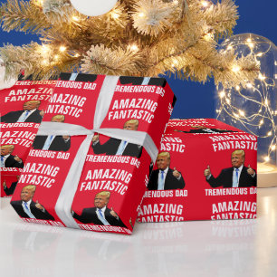 DAD DONALD TRUMP CHRISTMAS WRAPPING PAPER