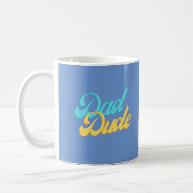 Dad Dude Mug Light Blue Background (Left)