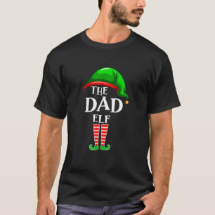 Dad Elf Matching Family Funny Christmas Party Paja T-Shirt
