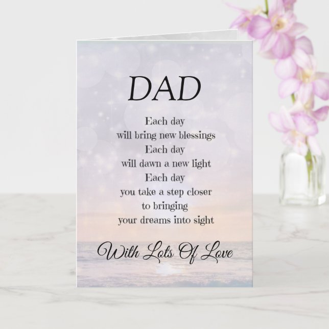 Dad Encouragement Poem design Greeting Card (Orchid)