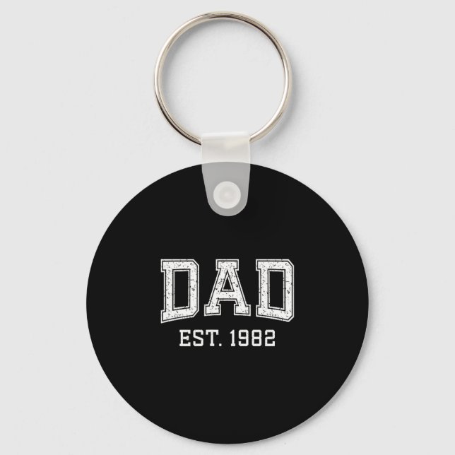 Dad Est 1982 Dad D Fathers Day Ized  Key Ring (Front)
