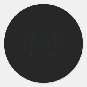 Dad Est 1999 Dad D Husband Father Grandpa Classic Round Sticker