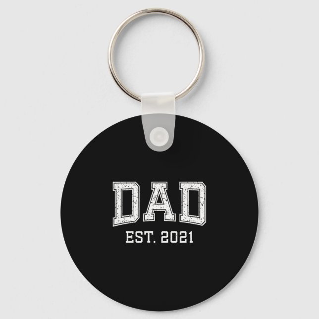 Dad Est 2021 Dad D Fathers Day Ized  Key Ring (Front)