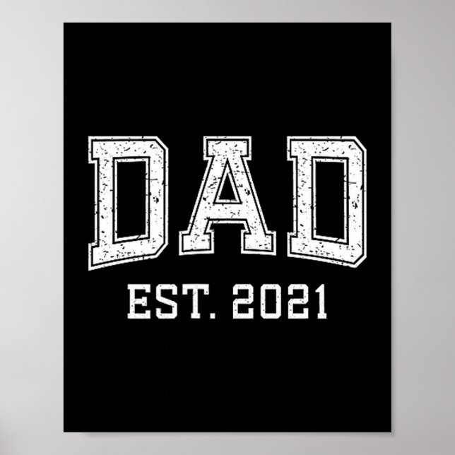 Dad Est 2021 Dad D Fathers Day Ized  Poster (Front)