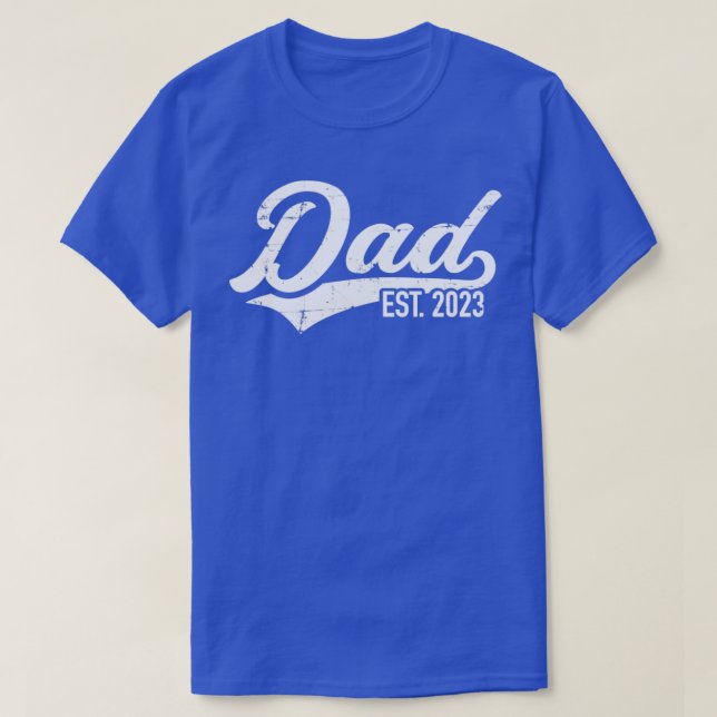 Dad est 2023 pregnancy announcement T-Shirt (Design Front)