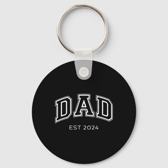 Dad Est. 2024 Daddy Expect Ba  Key Ring (Front)