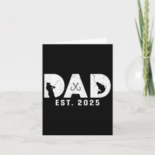 Dad Est 2025 Fishing Dad To Be New Ba  Card