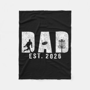 Dad est 2026 disc golf dad to be new baby daddy fleece blanket