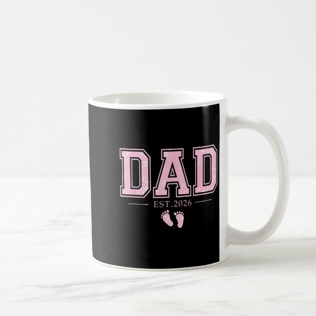 Dad Est 2026 Father's Day First Time Dad Of Girl N Coffee Mug (Right)