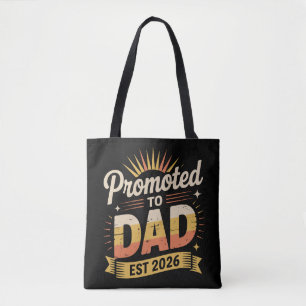 Dad Est. 2026 Funny New Dad Pregnancy Announcement Tote Bag