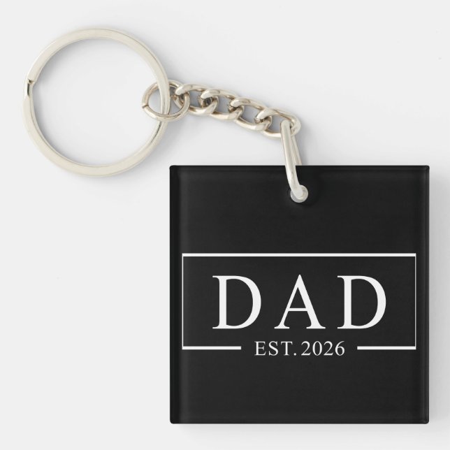 Dad Est 2026 Key Ring (Front)