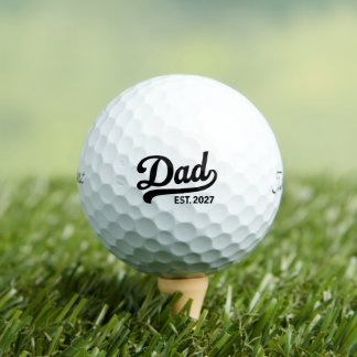 Dad Est 2027 New Father to Be Baby Announcement  Golf Balls