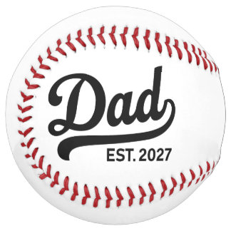 Dad Est 2027 New Father to Be Baby Announcement  Softball